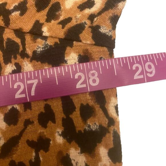 Ava & Viv Leopard Animal Print Long Sleeve Flowy Top Size 2X - Picture 12 of 14